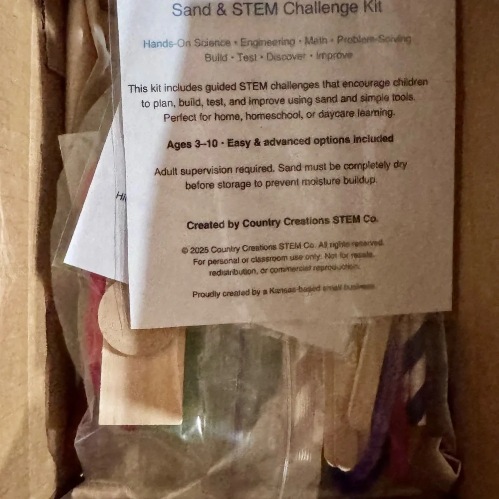 Sand & STEM Challenge Kit Kids‎ Science Engineering Activity Ages 3–10